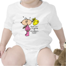 Going To Grandma's House Baby (Pink) Tshirt