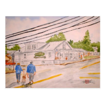 Going to Mrs Wards Merchantile Post Card