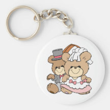 going to the chapel bride and groom bears key chains