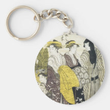 Gokyo Courtesans On Promenade At New Year Art Keychain