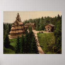 Gol Stave Church, Oslo, Norway Print