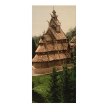 Gol Stave Church, Oslo, Norway Rack Card Template