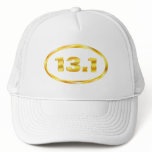 Gold 13.1 Half Marathon Oval Hats