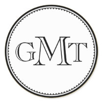 Gold 3 initial letter monogram royal elegance seal