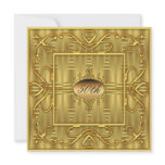 Gold 50th Birthday Party Anniversary Gold Custom Invites