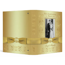Gold 50th Wedding Anniversary Binder with Photo