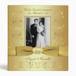 Gold 50th Wedding Anniversary Binder with Photo