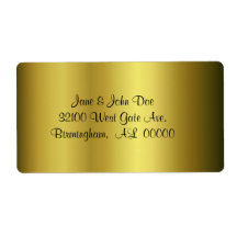 Gold Address Shipping Labels