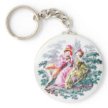 Gold Anchor Chelsea 'Whatteau Couple' circa 1765 Key Chains