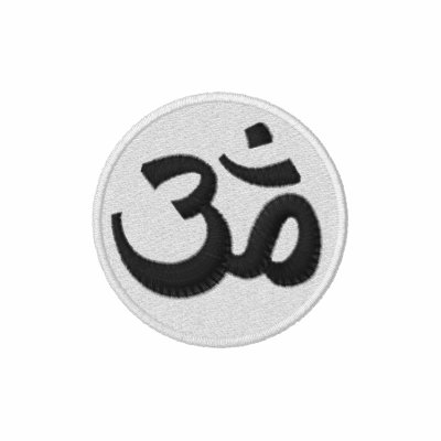 Gold and Black Aum Om Embroidered Design Embroidered Shirt by doonidesigns