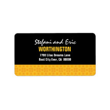 Gold and Black Modern Simple Ver 2 A310A Personalized Address Labels