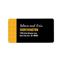 Gold and Black Modern Simple Ver 3 A310B Personalized Address Labels