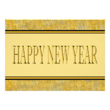 Gold and Black New Years Corporate Party Invite