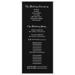 Gold and Black Rose Wedding Program Invite