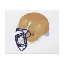 gold and blue football helmet vector graphic flyer