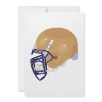 gold and blue football helmet vector graphic personalized announcement
