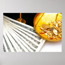 Gold And Cash Posters