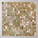 Gold and Copper Mosaic Print