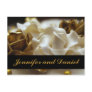 Gold and Cream Rose Wedding Invitation Cards Postcards