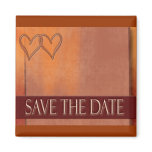 Gold and deep red Save the Date magnet