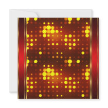 Gold and Fire Red Art Deco Invitation
