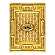 Gold and Gold Frame Birthday party Invitation