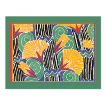 Gold and Green Straw Flowers Postcards