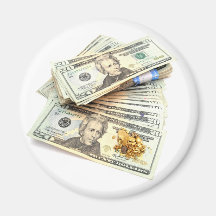 Gold And Money Fridge Magnets