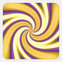 gold and purple spiralling abstract sticker