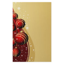 Gold and Red Christmas Balls Stationery