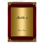 Gold and Red Table Placement Card and Menu