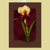 Gold and Rust Iris cards
