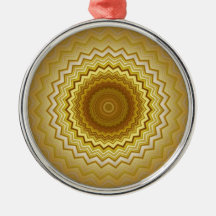 Gold and Silver  Kaleidoscope Ornament