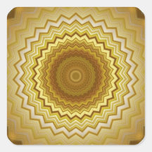 Gold and Silver Kaleidoscope  Sticker