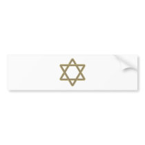 Gold and Silver Star of David for Bar Bat Mitzvah Bumper Sticker