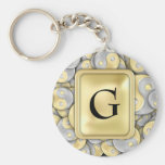 Gold and Silver Yin and Yang Key Chain