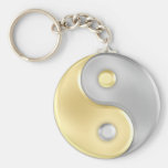 Gold and Silver Yin and Yang Key Chains