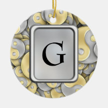 Gold and Silver Yin and Yang Ornament