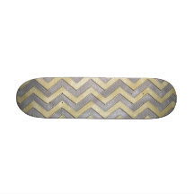 Gold and Silver Zig Zags Skate Boards