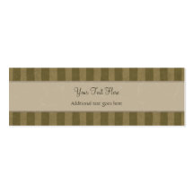Gold and Tan Floral Wisps & Stripes with Monogram Business Cards