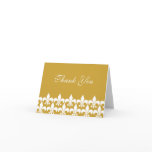 Gold and White Fleur de Lis Thank You Cards