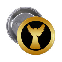 GOLD ANGEL BUTTON