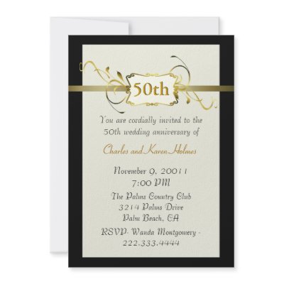Gold Anniversary Invitation by DizzyDebbie
