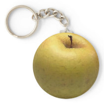 Gold Apple Watercolor - Key Chain