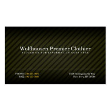 Gold Armani Suit Business Cards