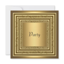 Gold Art Deco Frame Invitation