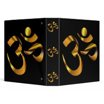 Gold Aum Vinyl Binders