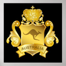 Gold Australia Print