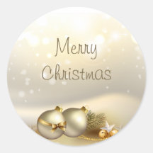 Gold Balls, Bells and Stars Stickers