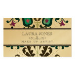 GOLD Baroque Folk Make Up Artist Business Card business cards
